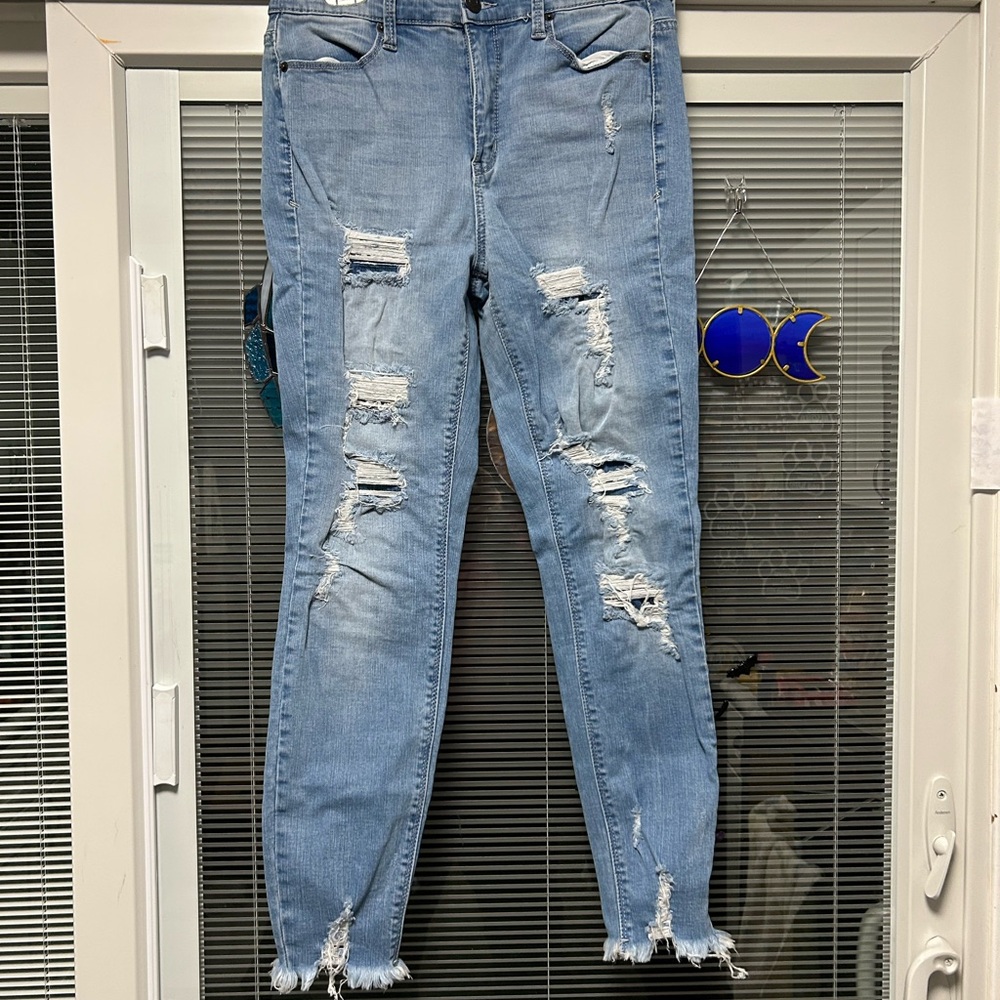 jeans-faded- busted out  size 9